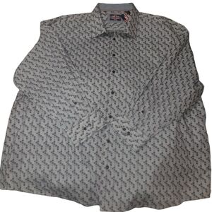 Soul Of London Men's Colorful Geometric Print Button-Down Shirt NWT Size 4XL